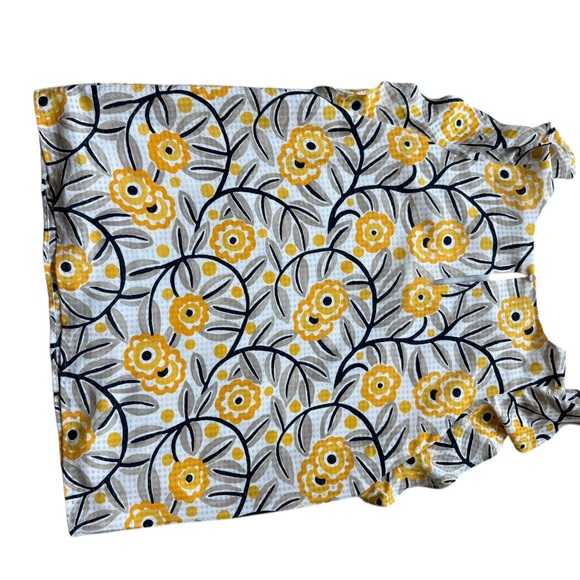 Ann taylor factory Floral Top in Yellow and navy - Picture 4 of 7